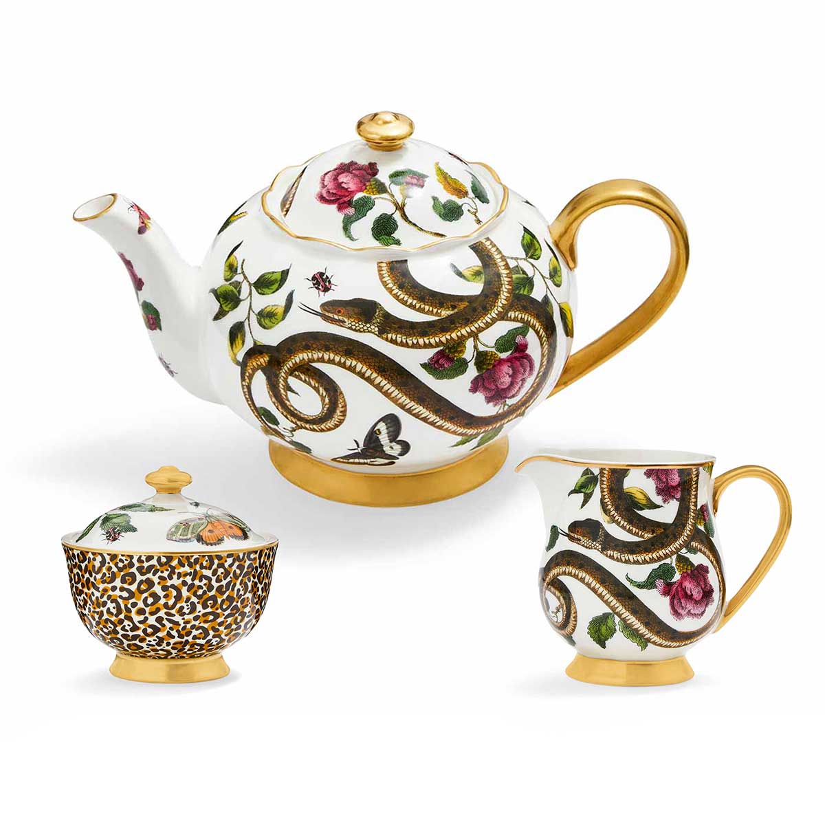 Creatures of Curiosity Teapot, Cream and Sugar Set image number null